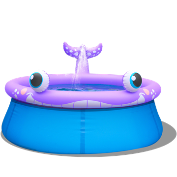 Piscinette animale Luxe Baleine avec Fontaine intégrée